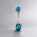Crystal Orb Titanium Belly Ring