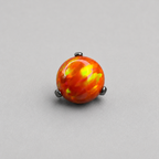 Titanium Fire Opal Three-Prong Piercing Top
