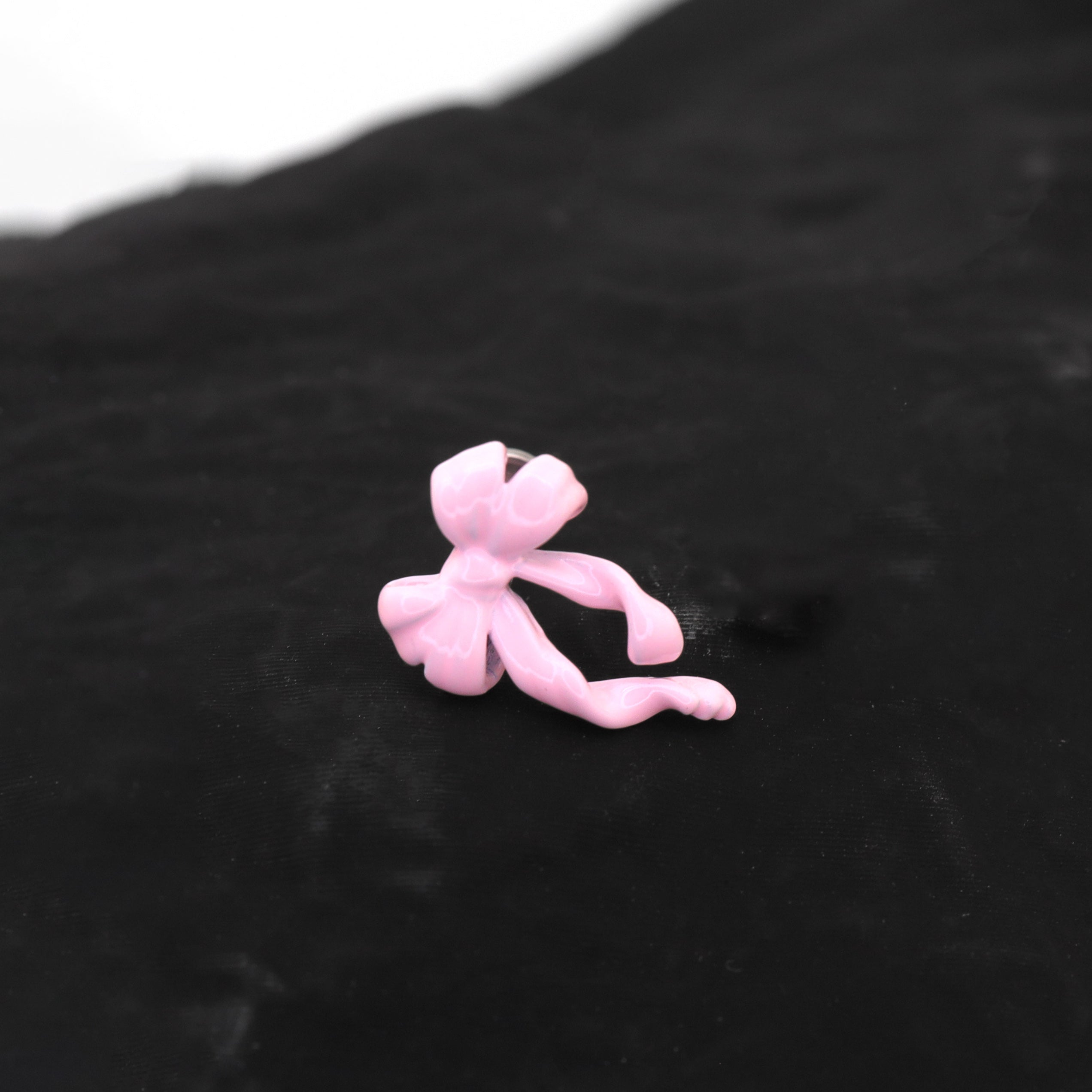 Bow Internally Threaded Stainless Steel Stud - Bow Internally Threaded Stainless Steel Stud - Pink / 6mm by CRUXJEWELRY