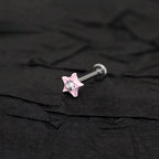 CZ & Resin Star Internally Threaded Stud - CZ & Resin Star Internally Threaded Stud - Radiant White / 6mm by CRUXJEWELRY