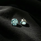 Emerald Green Moissanite Flat Back Stud - product image 3