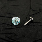 ETSY 4553729999 | IMAGE 2 | Emerald Green Moissanite Flat Back Stud