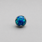 Titanium Fire Opal Wave-Edge Piercing Top