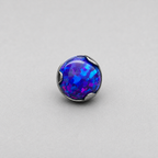Titanium Fire Opal Wave-Edge Piercing Top