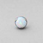 Titanium Fire Opal Wave-Edge Piercing Top
