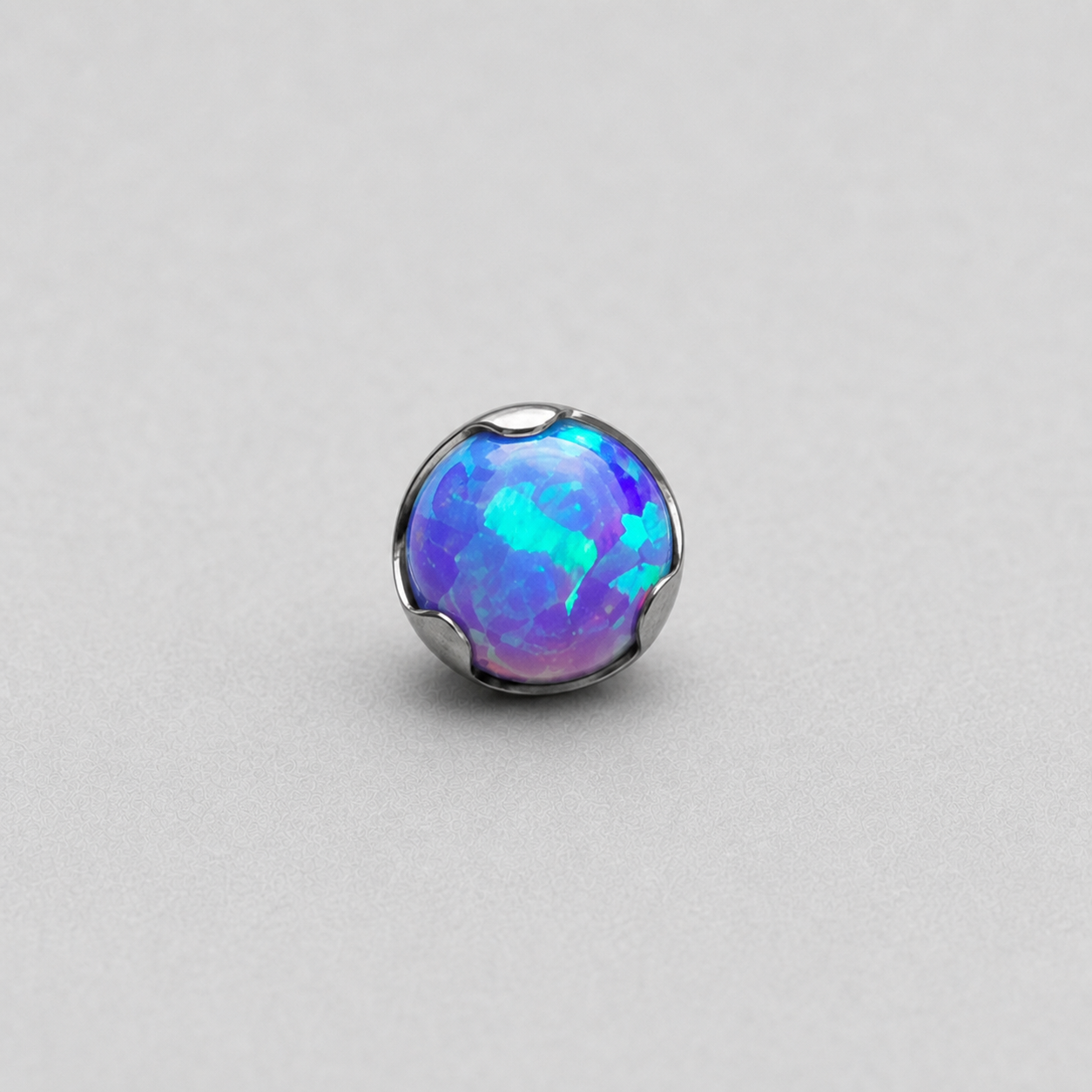 Titanium Fire Opal Wave-Edge Piercing Top