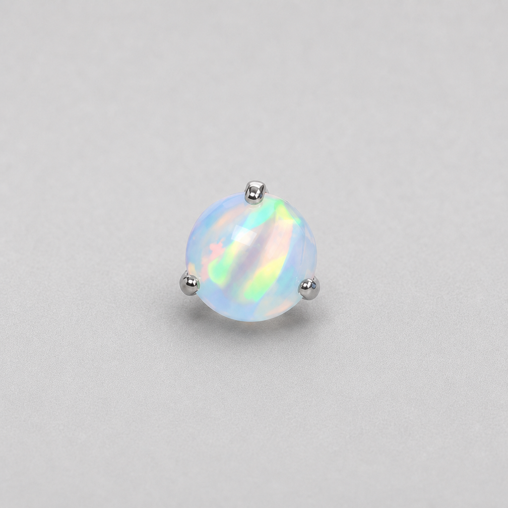 Titanium Aurora Orb Opal Piercing Top