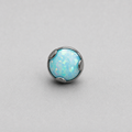 Titanium Fire Opal Wave-Edge Piercing Top