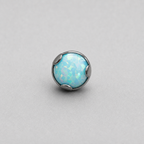 Titanium Fire Opal Wave-Edge Piercing Top