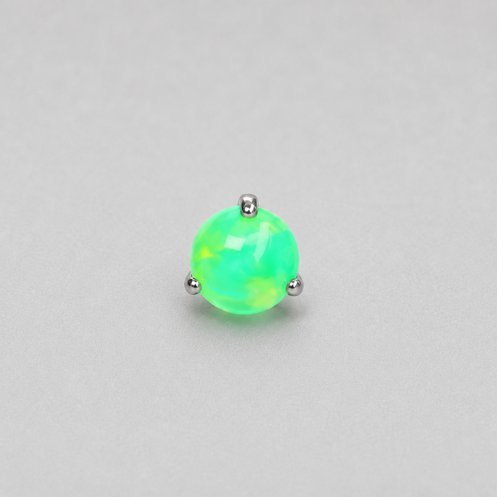 Titanium Aurora Orb Opal Piercing Top
