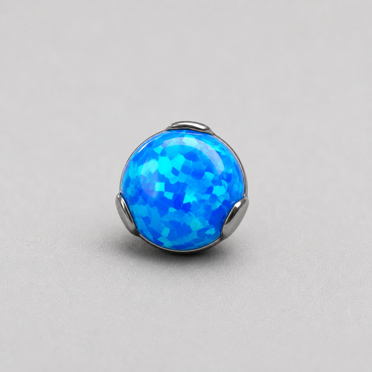 Titanium Fire Opal Wave-Edge Piercing Top