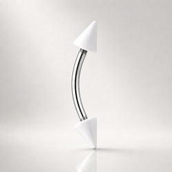 ETSY 4530251314 | IMAGE 3 | Acrylic Spike Titanium Eyebrow Barbell