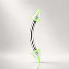 ETSY 4530251314 | IMAGE 8 | Acrylic Spike Titanium Eyebrow Barbell