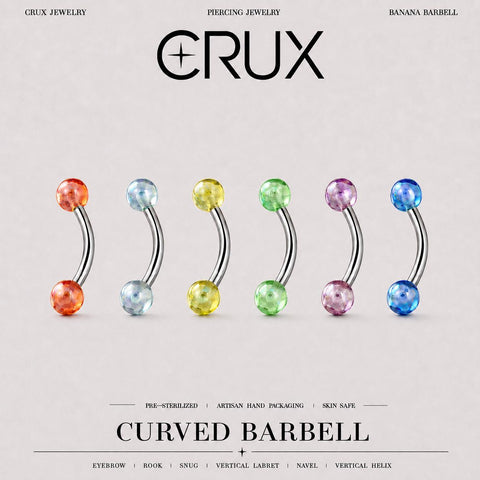 Candy Ball Titanium Eyebrow Barbell