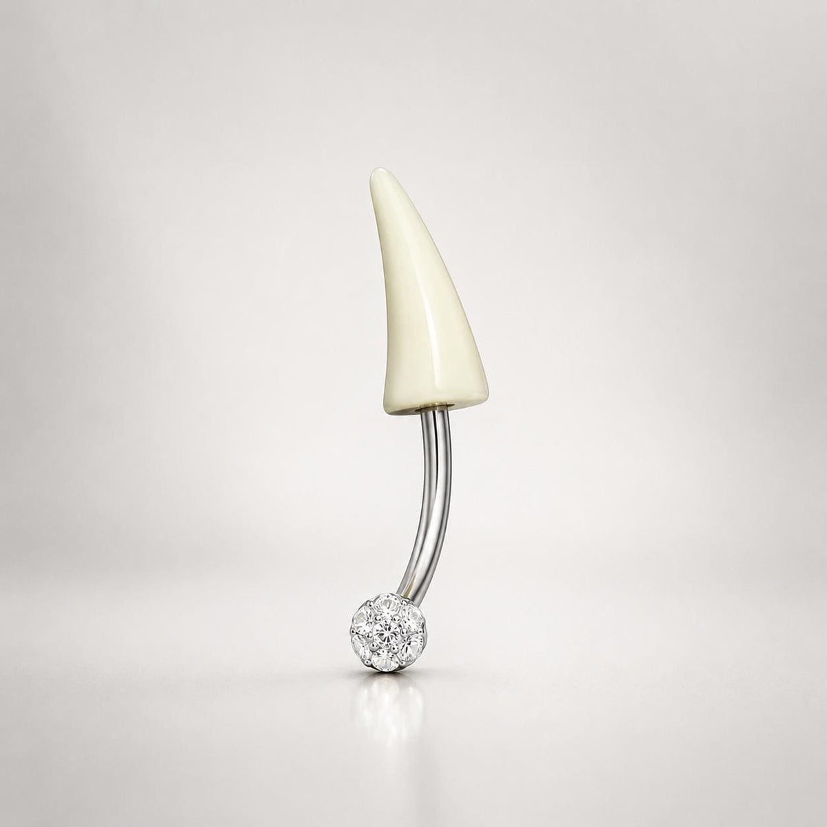 ETSY 4535598610 | IMAGE 3 | White Horn Titanium Eyebrow Barbell