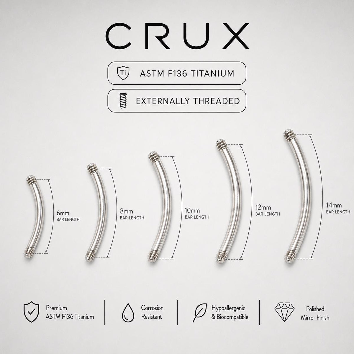 ETSY 4546618821 | IMAGE 11 | Titanium Curved Barbell Shaft