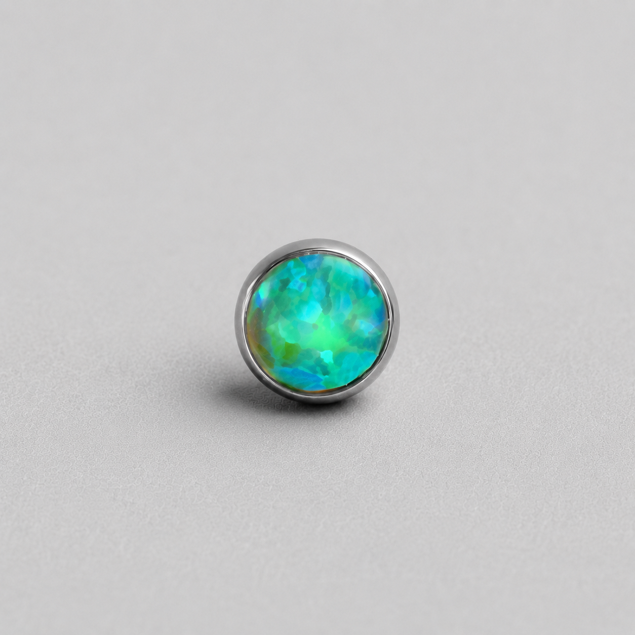Titanium Fire Opal Threadless Piercing Top
