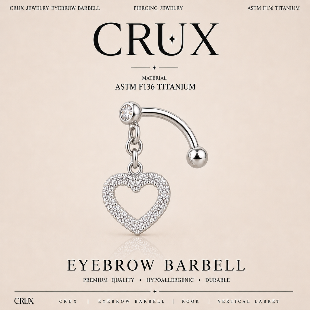 Cross CZ Stainless Steel Rook Stud