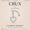 Cross CZ Stainless Steel Rook Stud