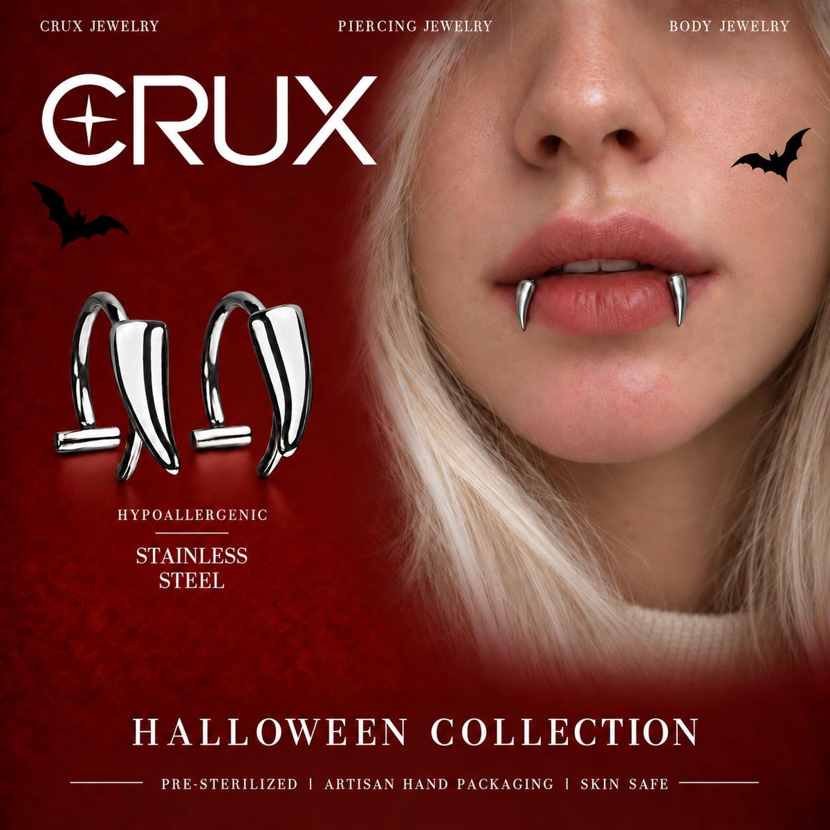 Vampire Fang Lip Cuffs