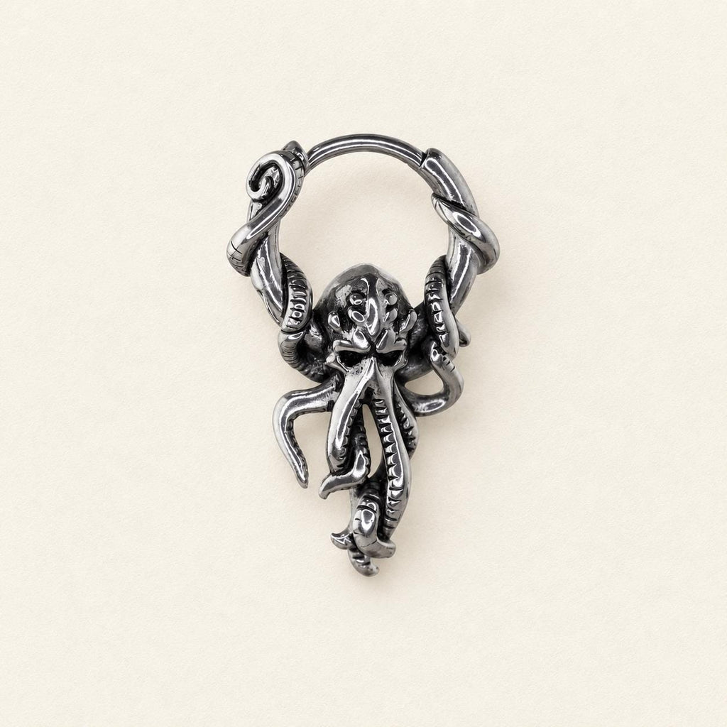 Cthulhu Tentacle Clicker Hoop Earring detail 3