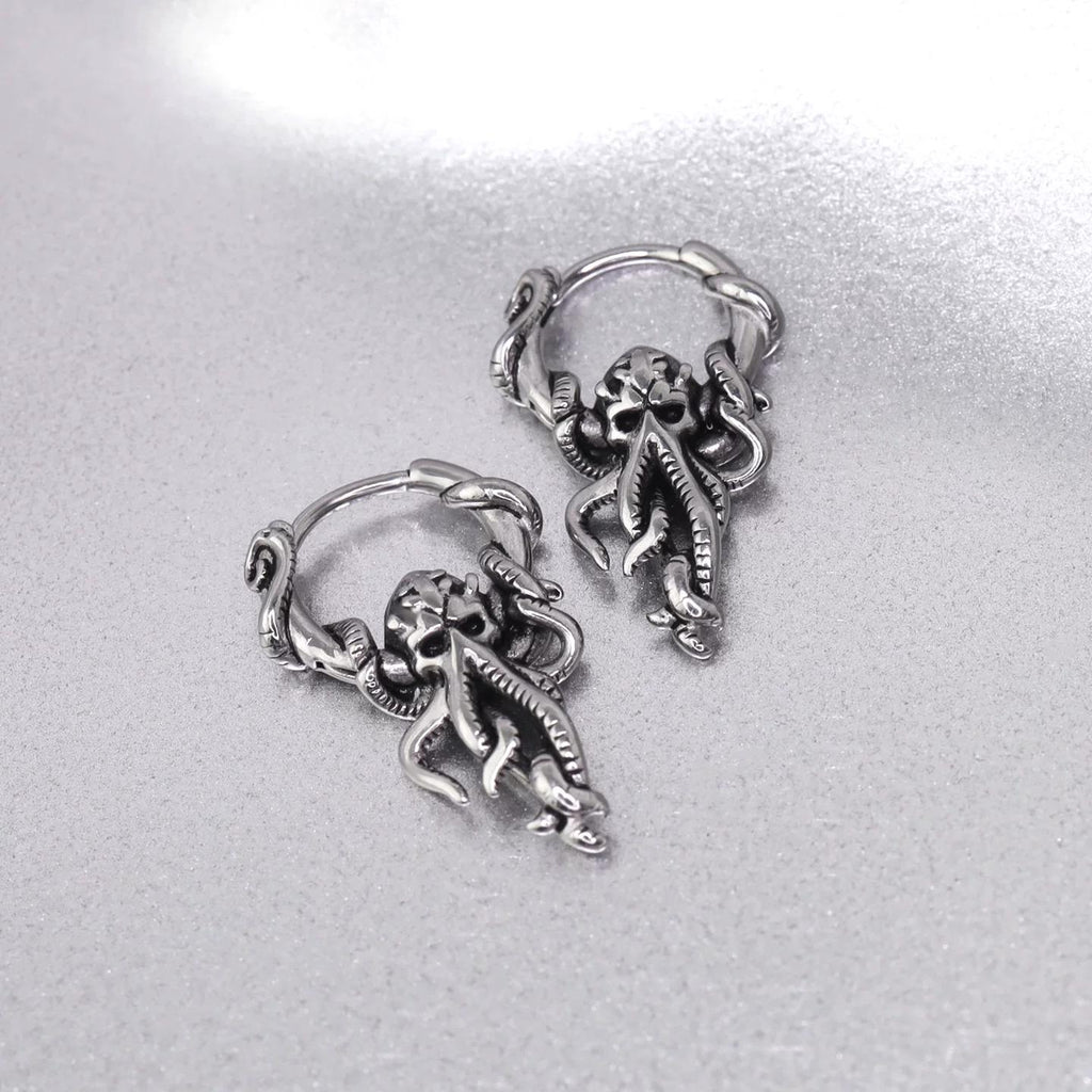 Cthulhu Tentacle Clicker Hoop Earring detail 5