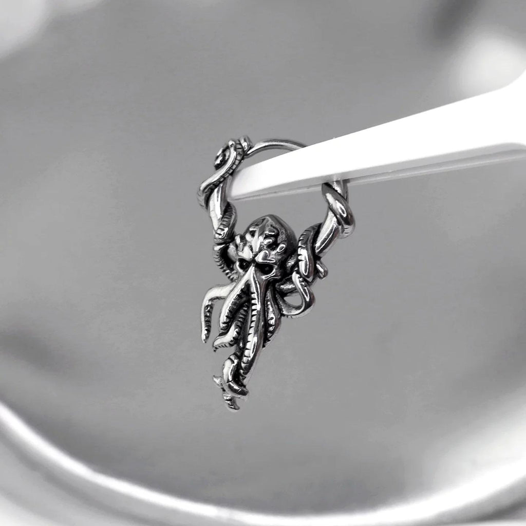 Cthulhu Tentacle Clicker Hoop Earring detail 6