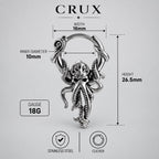 Cthulhu Tentacle Clicker Hoop Earring detail 7