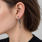 Skeleton Dangle Barbell Earring detail 3