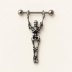 Skeleton Dangle Barbell Earring detail 5