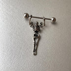 Skeleton Dangle Barbell Earring detail 8