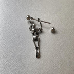 Skeleton Dangle Barbell Earring detail 10