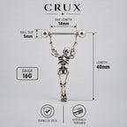 Skeleton Dangle Barbell Earring detail 11