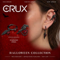 Raven & Feather Hoop Earring