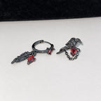 Raven & Feather Hoop Earring detail 5