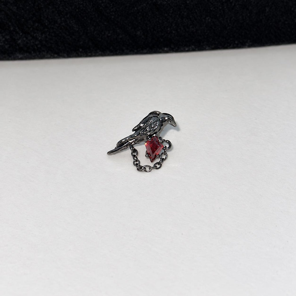 Raven & Feather Hoop Earring detail 6