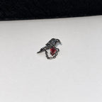 Raven & Feather Hoop Earring detail 6