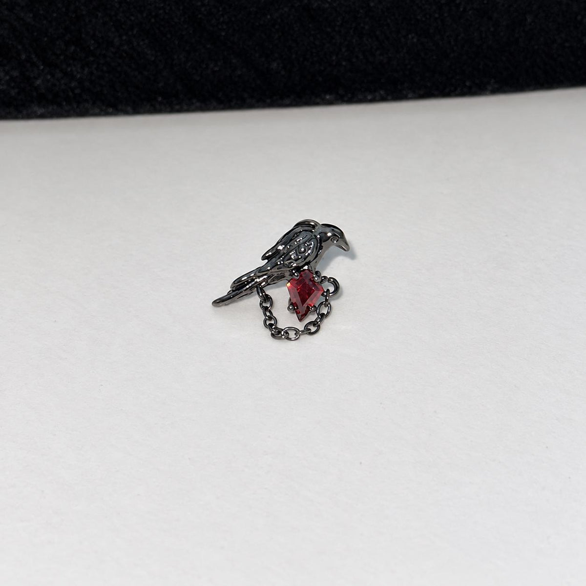 Raven & Feather Hoop Earring detail 6