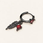 Raven & Feather Hoop Earring detail 8