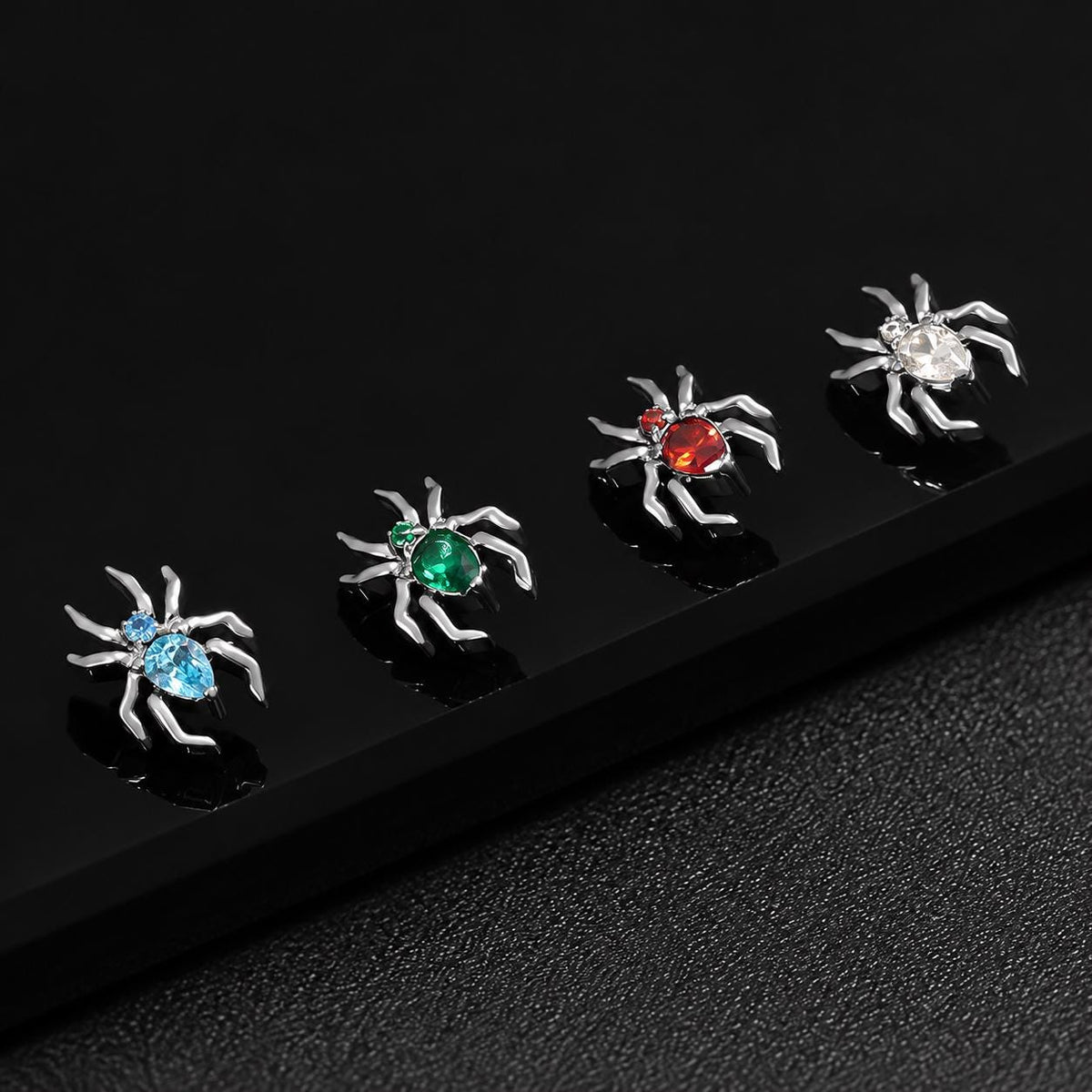 CZ Spider Titanium Flatback Stud detail 3