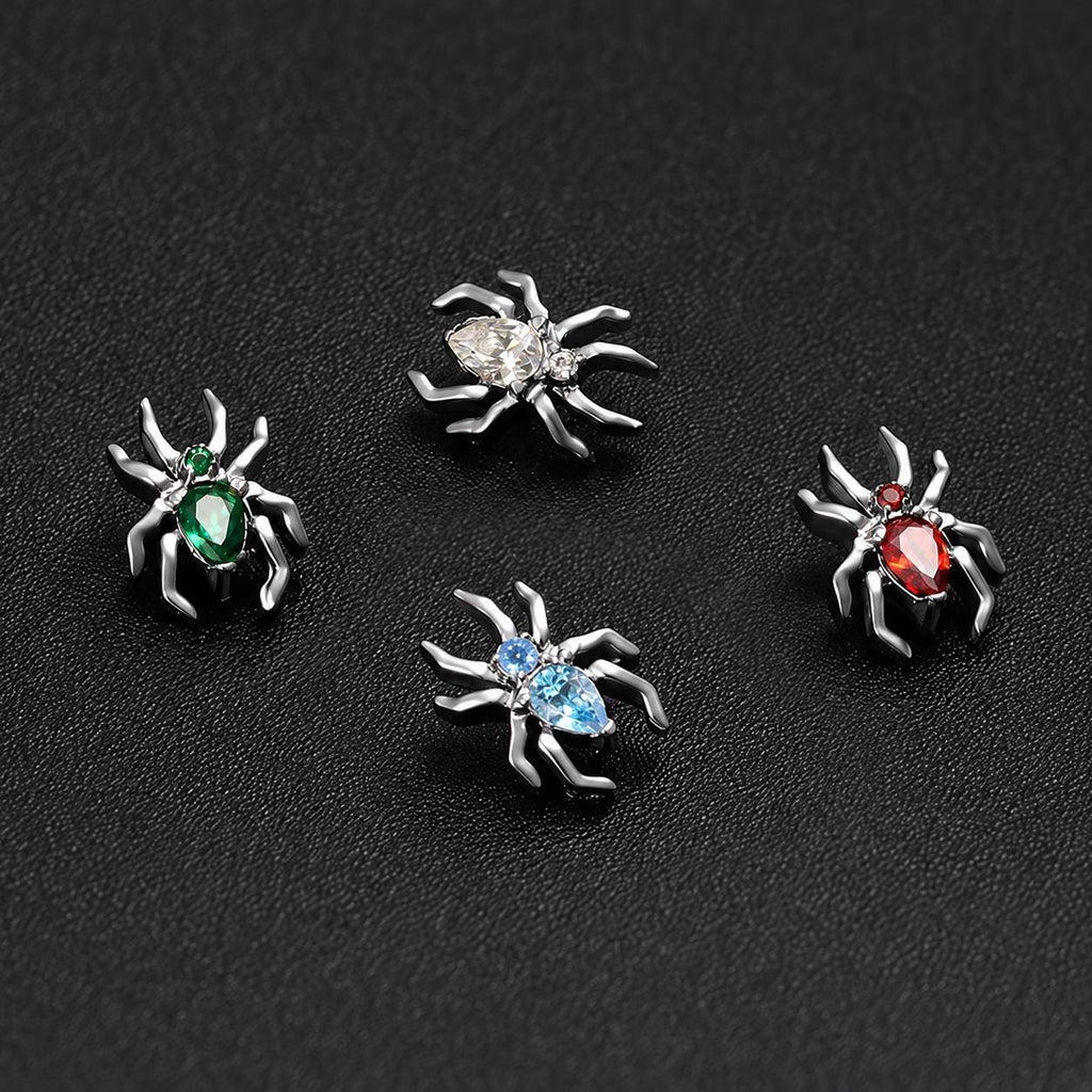 CZ Spider Titanium Flatback Stud detail 4