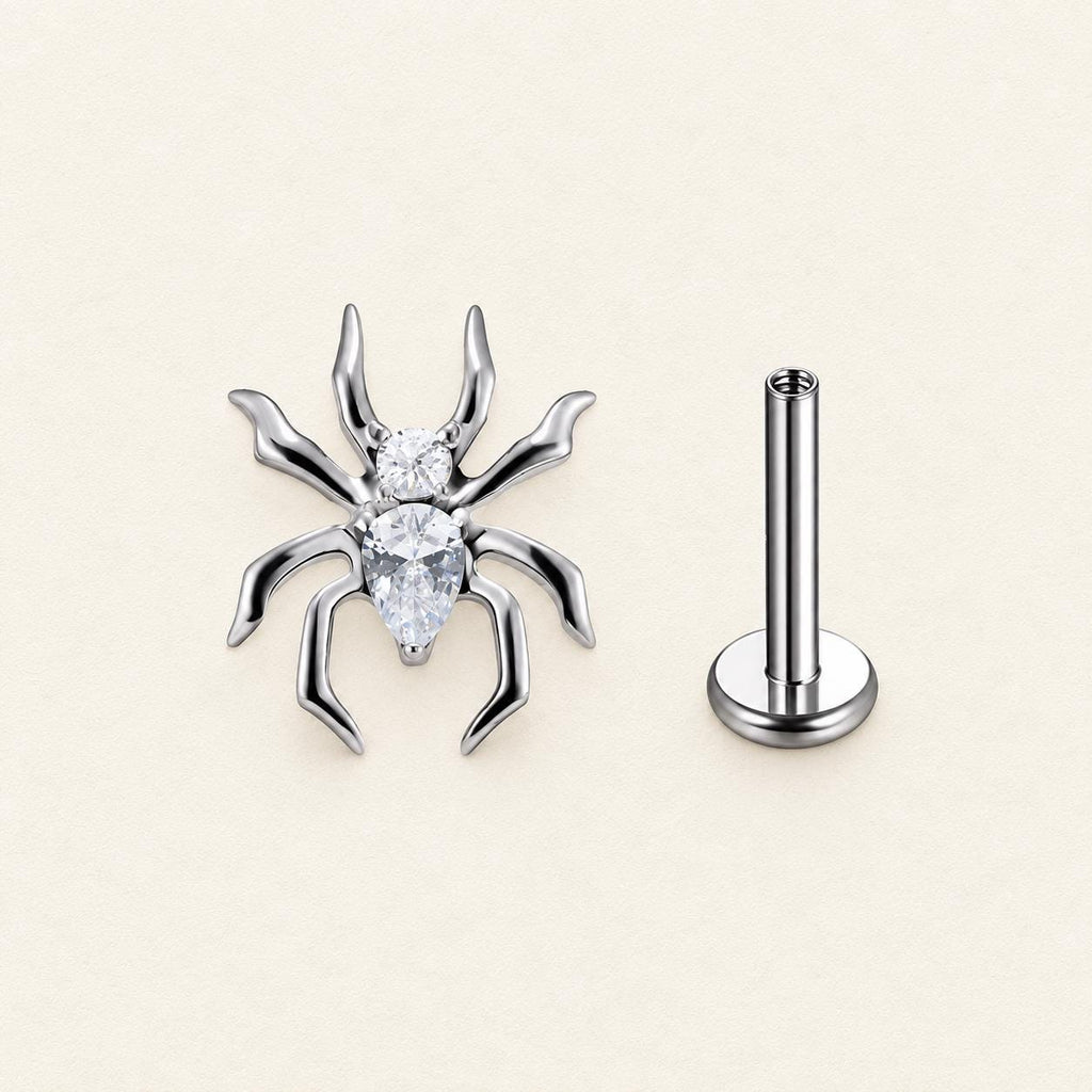 CZ Spider Titanium Flatback Stud detail 6