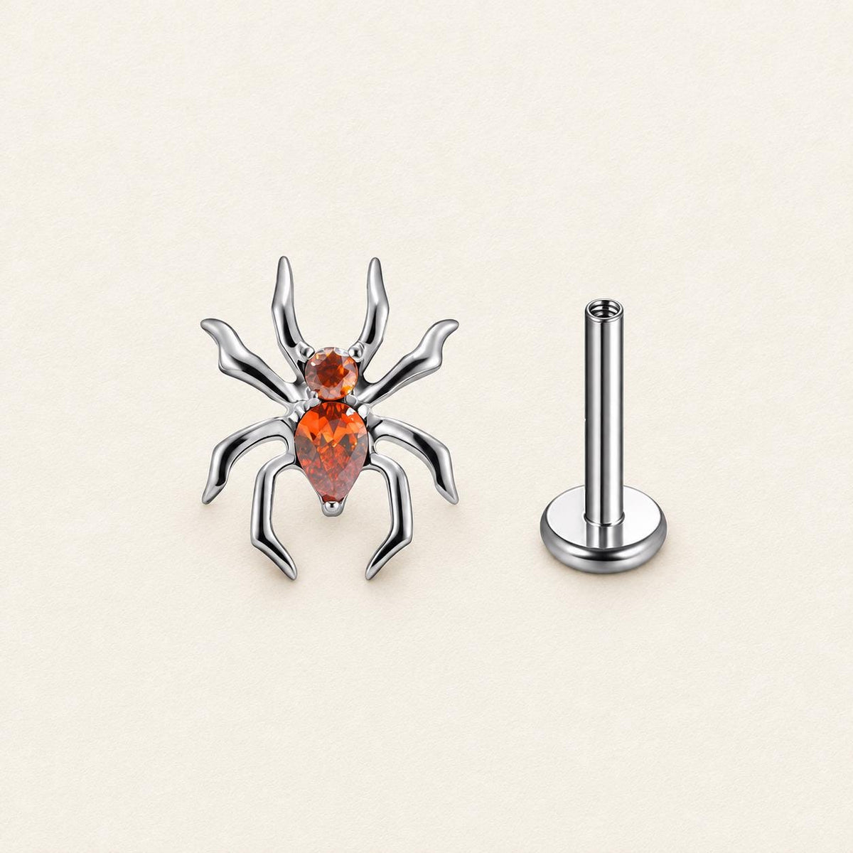 CZ Spider Titanium Flatback Stud detail 8