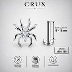 CZ Spider Titanium Flatback Stud detail 9