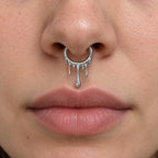Blood Drip Clicker Hoop Earring detail 3