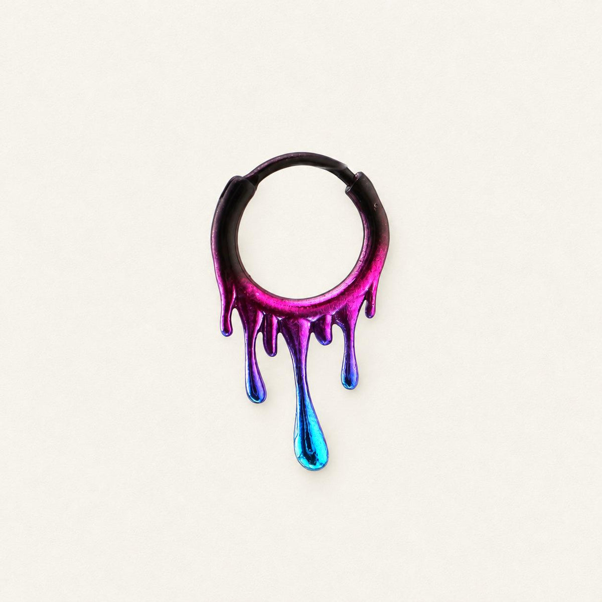 Blood Drip Clicker Hoop Earring detail 5