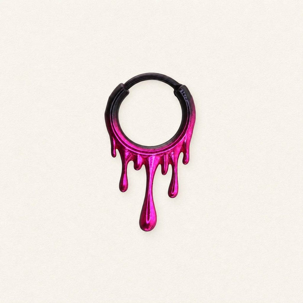 Blood Drip Clicker Hoop Earring detail 8