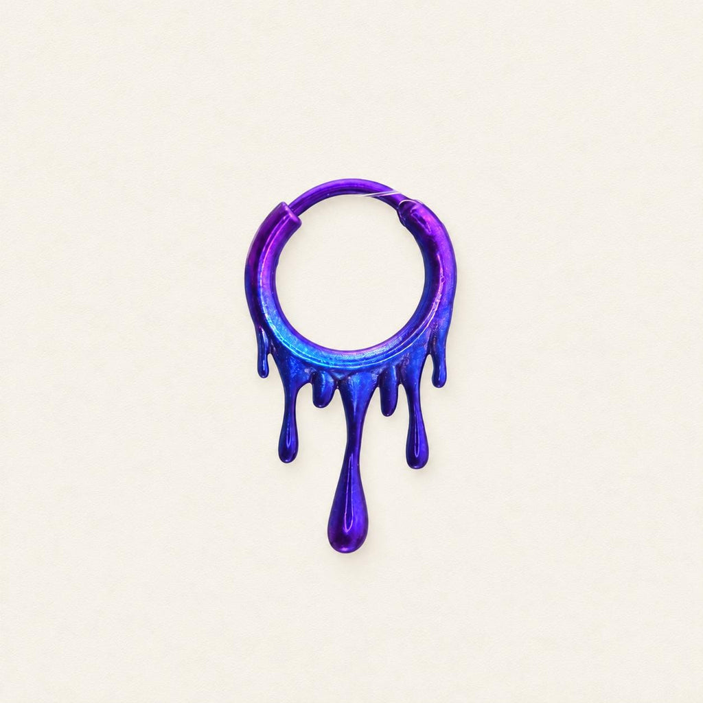 Blood Drip Clicker Hoop Earring detail 9