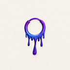 Blood Drip Clicker Hoop Earring detail 9