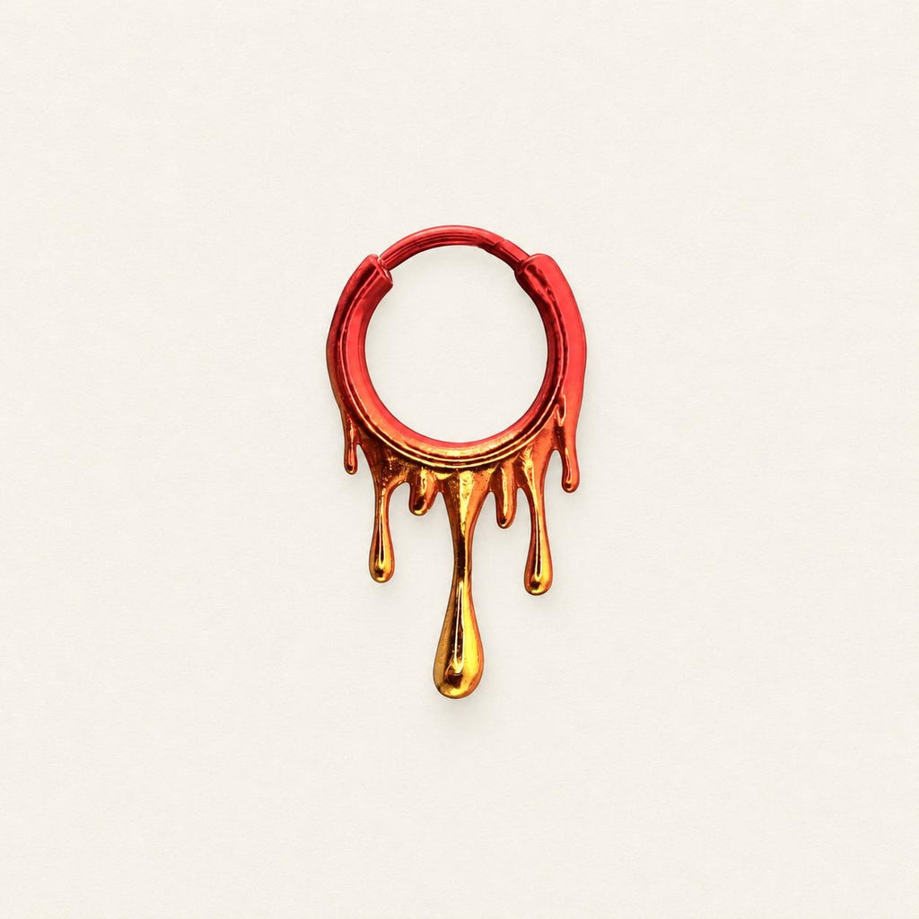 Blood Drip Clicker Hoop Earring detail 10